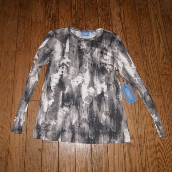Women's Vera Wang Long Sleeved Tye-Die Style Shirt - Picture 1 of 2